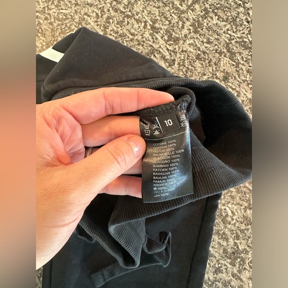 John Richmond Junior logo-print cotton track pants black size 10T made in Italy - Picture 5 of 14